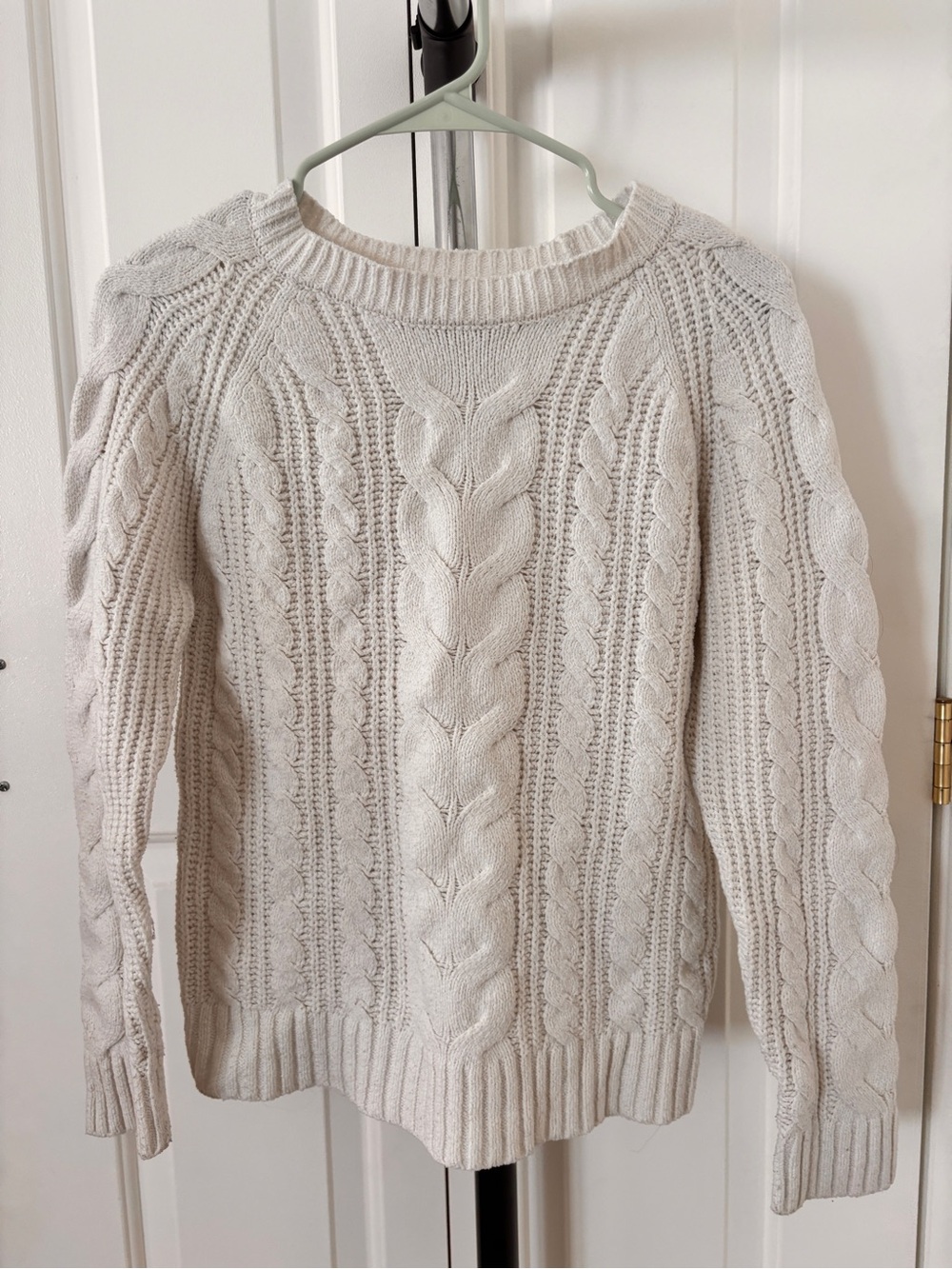 Rachel Zoe Cream Cable Knit Sweater